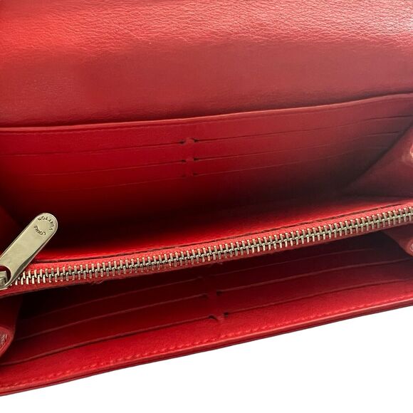 Louis Vuitton Amelia Red Monogram Mahina Leather Wallet - Picture 5 of 16